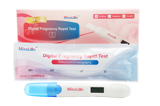 Bộ xét nghiệm hCG kỹ thuật số 510k CE ISO Kiểm tra dễ dàng khi mang thai giữa dòng